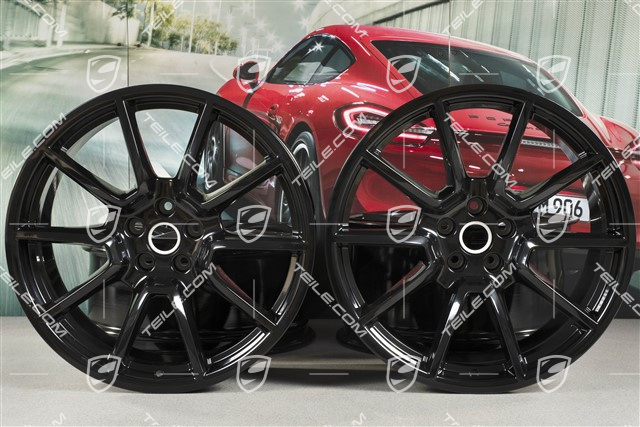 20-inch alloy wheel Macan SportDesign, 9J x 20 H2 ET 26 + 10J x 20 H2 ET19, black high gloss