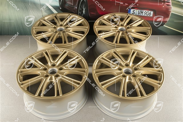 20-inch wheel rim Exclusive Design, 10,5J x 20 ET71 + 9,5J x 20 ET71, for winter use, Aurum satin mat