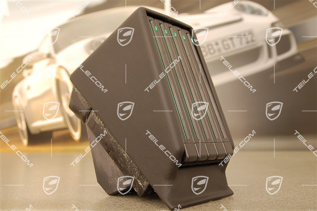 CD-Box, 5-fach, schwarzes Leder
