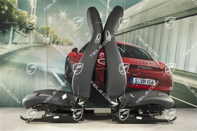 Seats, manual/electric adjustable, heating, Leatherette/Alcantara, black, L+R