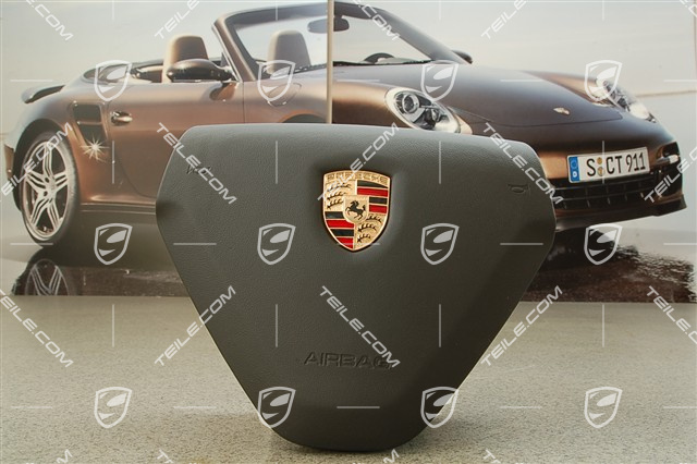 Airbag, 3-Speichen, Leder, dunkelgrau/natur Airbag, 3-Speichen, Leder, dunkelgrau/natur