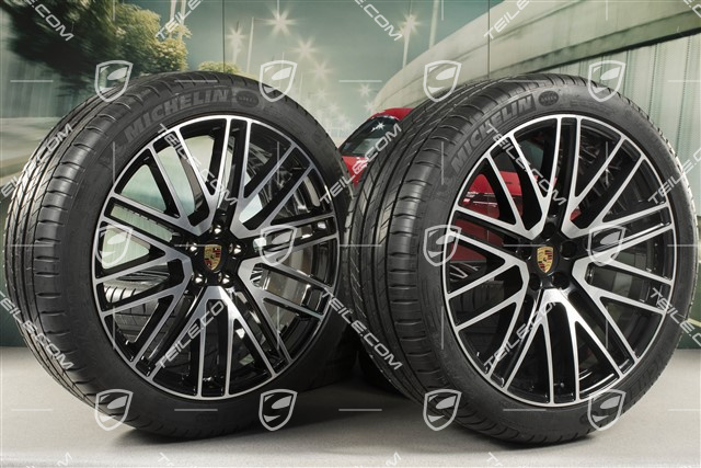 21" Turbo Design summer wheel set, wheel rims 9,5J x 21 ET27 + 10J x 21 ET19 + NEW Michelin summer tyres 265/40 R21 + 295/35 R21, with TPM