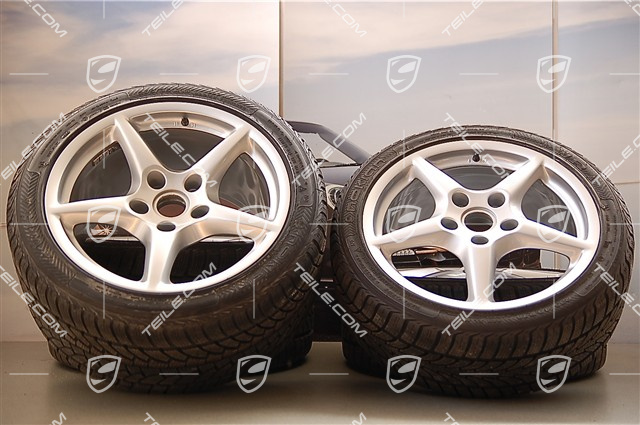 18" Komplet kół zimowych Carrera III, 8J x 18 ET 57 + 11J x 18 ET 51, C4/C4S