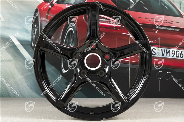 18" Felga Boxster IV, 9,5J x 18 ET49, czarny wysoki połysk