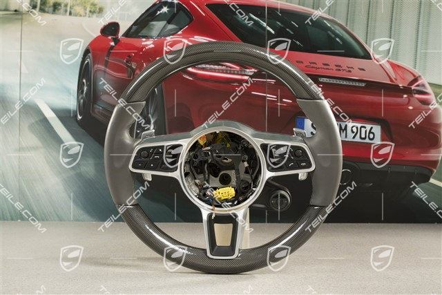 Lenkrad / Multifunktionslenkrad, Beheizbar, Carbon, Schiefergrau / Sport Chrono Paket Plus