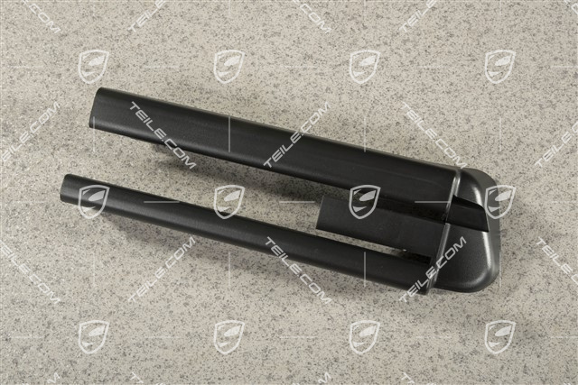 Front seat rail cover, Black, L