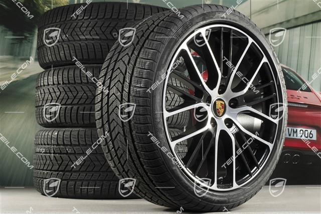 21-inch winter wheels set "Exclusive Design Sport", rims 9,5 J x 21 ET71 + 10,5 J x 21 ET71 + NEW Pirelli Sottozero III winter tires 275/35 R21 + 315/30 R21, black high gloss