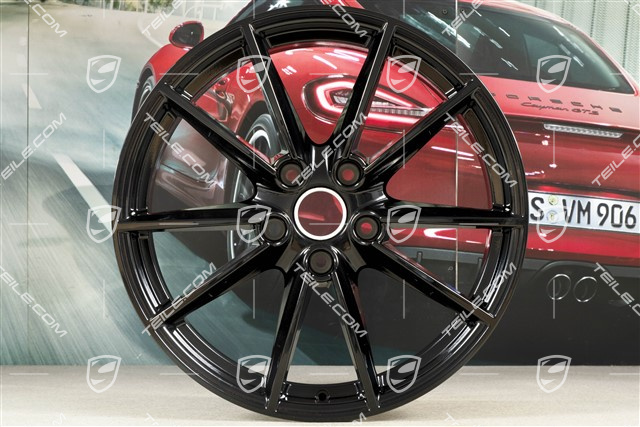 20-inch wheel rim Carrera S, 8,5J x 20 ET53, black high gloss