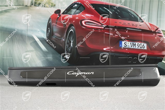 Einstiegleiste, Carbon, mit Beleuchtung, mit Schriftzug "Cayman", R