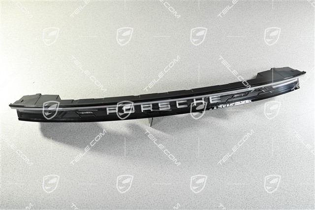 Light strip / Rear light covering / centre with "PORSCHE" logo in Glacier Iceblue