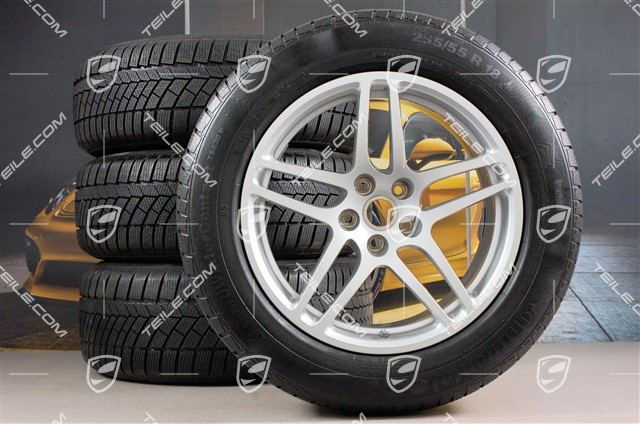 18-inch "Macan S" Winter wheel set, rims 8J x 18 ET21 + 9J x 18 ET21, winter tyres Continental ContiWinterContact 235/60 ZR 18 + 255/55 ZR 18, with TPMS