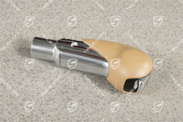 Wählhebel / Schaltknopf, Leder, PDK, Luxorbeige