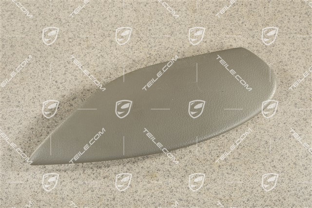 Centre console cover, Lateral, Leatherette, Graphite grey, R