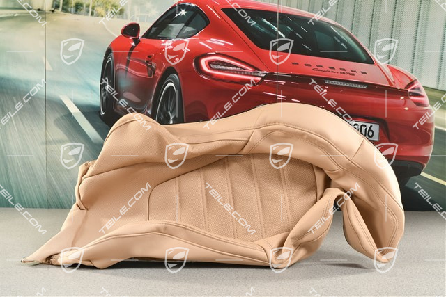 Lehnenbezug, Sportsitz, mit geprägtem Porsche Wappen, Leder Mojave, R