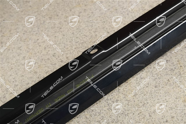 Moulding, Door channel, incl. sealing, front, Matt black, R