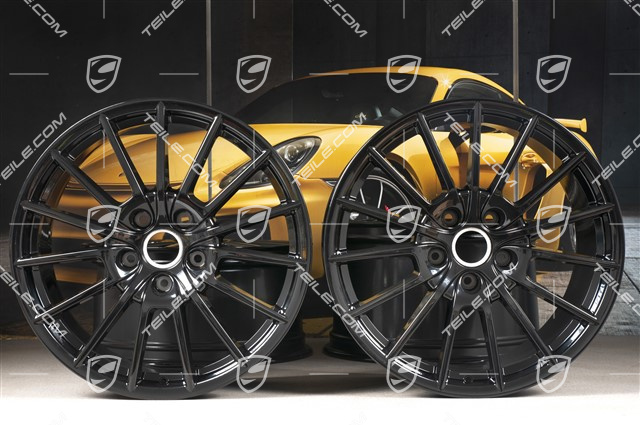 20" Komplet felg Panamera Sport, 2 x 9,5J x 20 ET 65 + 2 x 11,5 J x 20 ET 63, czarne