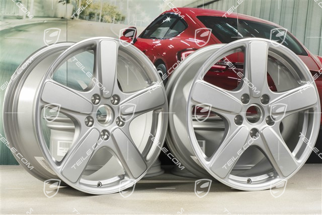 19-inch wheel rim set Cayenne Sport Classic II, 8,5J x 19 ET59, GT Silver Metallic