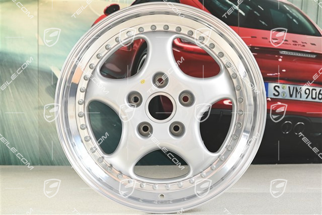 18-inch Alloy wheel rim, Turbo 3.6, 10J x 18 ET61, Speedline, silver