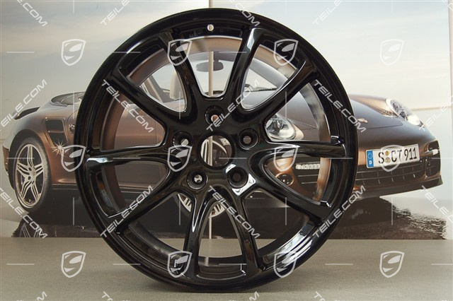 19-inch GT3 RS wheel, 12J x 19 ET51, black high gloss 19-inch GT3 RS wheel, 12J x 19 ET51, black high gloss