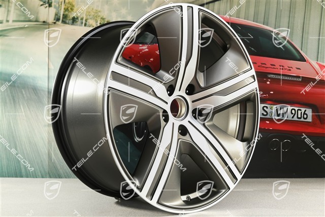 22" Macan Exclusive Design Felgensatz, 9J x 22 ET29 + 11J x 22 ET47, Turbonite