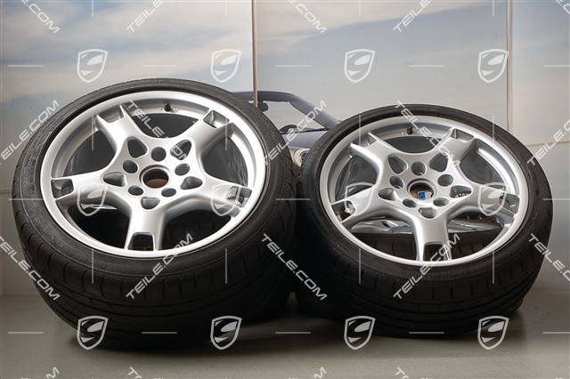 19-inch Carrera S summer wheel set, wheels  8J x 19 ET 57 + 11J x 19 ET 67 + NEW summer tyres 235/35 R19 + 295/30 R19