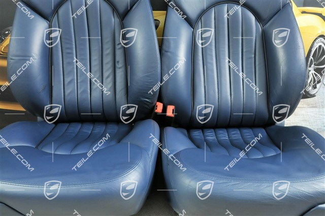3200GT Seats, el. adjustable, leather, Navy blue, set (L+R)