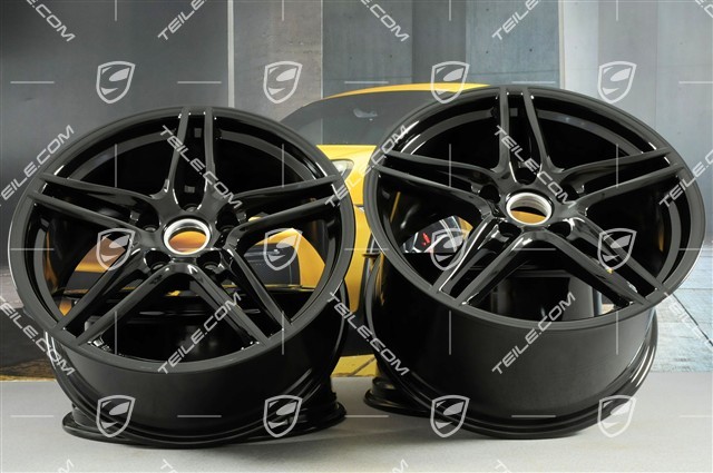 19" "Carrera VI" wheel set, 8.5J x 19 ET50 + 11.5J x 19 ET56, black high gloss