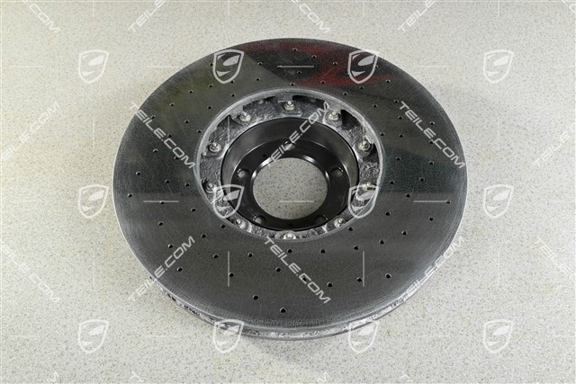Turbo, PCCB, Ceramic brake disc, front axle,  for black / yellow brake caliper, L