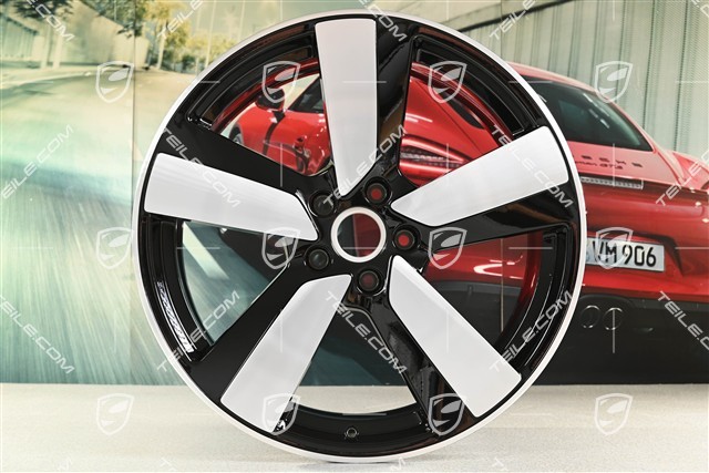 22" Felge Macan Sport, 9J x 22 ET29, schwarz hochglanz