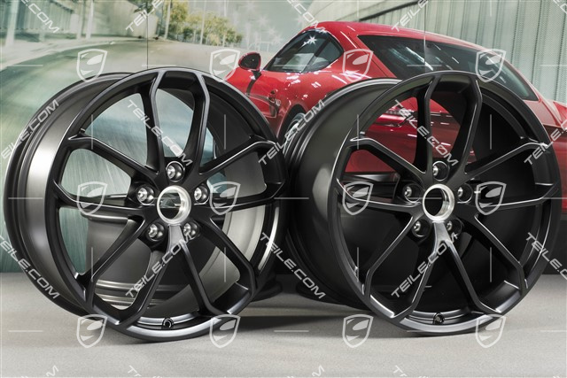 20" Felgensatz 718 Cayman GT4, Felgen 8,5J x 20 ET61 + 11J x 20 ET50, schwarz seidenmatt