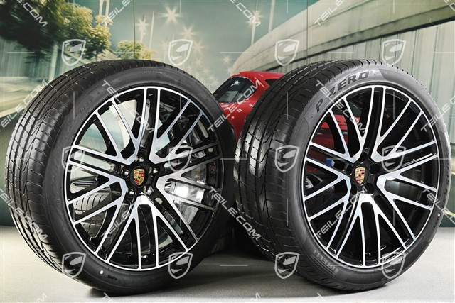 21" Turbo Design Sommerräder, Felgen 9,5J x 21 ET27 + 10J x 21 ET19 + Pirelli Sommerreifen 265/40 R21 + 295/35 R21, mit RDK-Sensoren