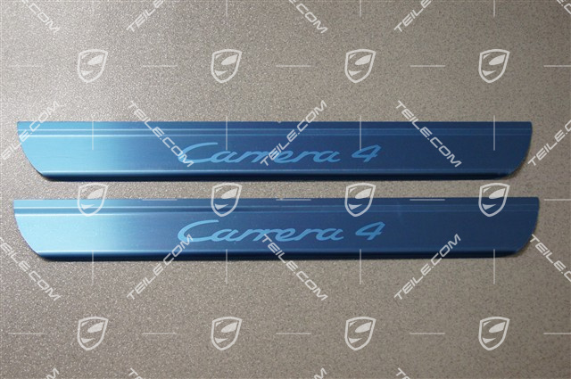 Einstiegleiste, Edelstahl, Schriftzug "Carrera 4" Einstiegleiste, Edelstahl, Schriftzug "Carrera 4"