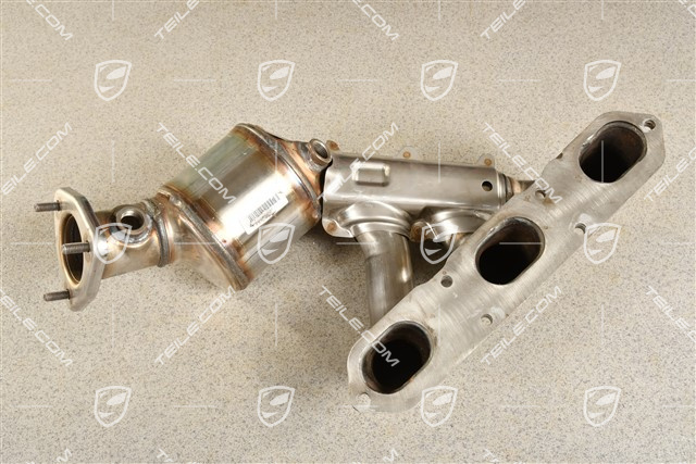 Exhaust manifold with pre-catalytic converter, cyl. 4-6, Boxster 2,7