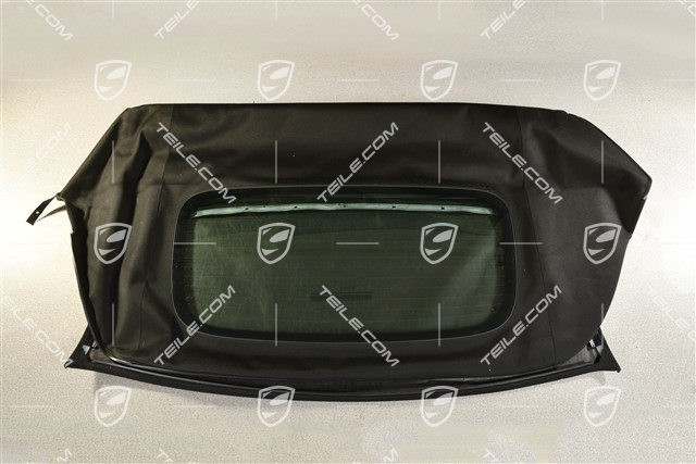 Verdeckbezug, cabrio, schwarz, Leinwand/Stoff beschädigt