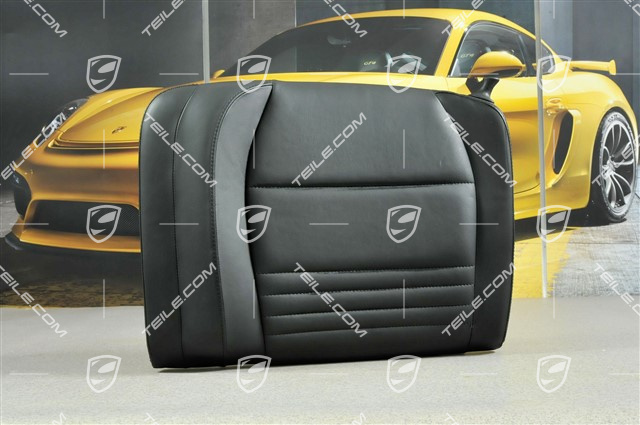 Back seat backrest, leather, black, Coupe, L Back seat backrest, leather, black, Coupe, L
