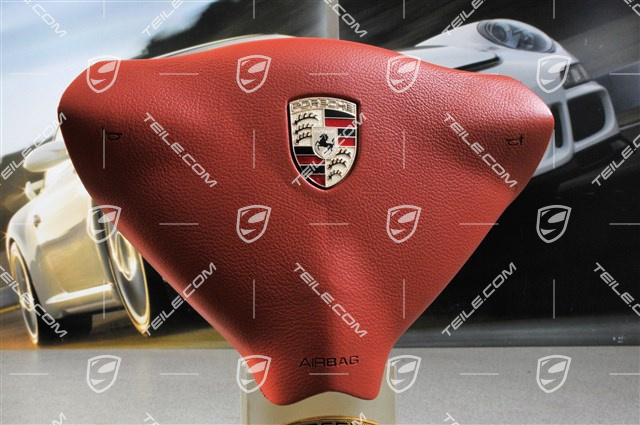 3-Speichen Airbag, Kunststoff, Boxsterrot 3-Speichen Airbag, Kunststoff, Boxsterrot