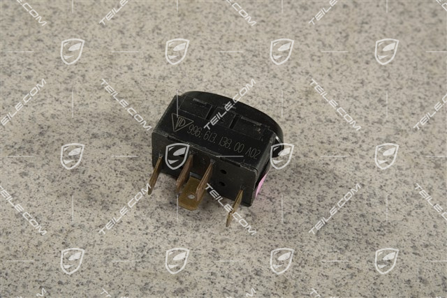 Convertible top control switch, glossy black