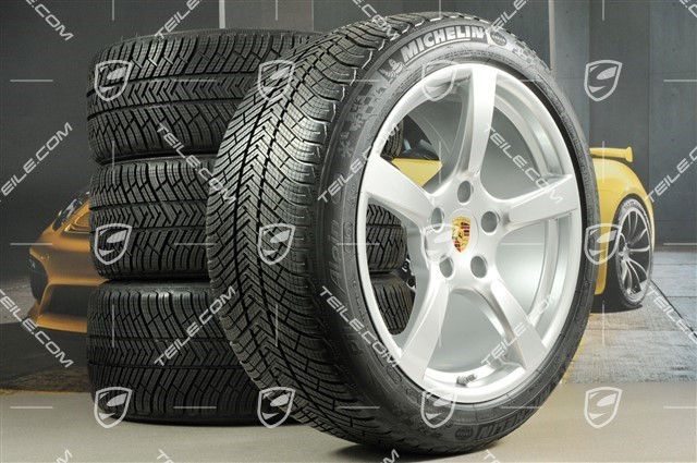 19-inch Cayman S winter wheels set, rims 8J x 19 ET57 + 10J x 19 ET45 + NEW Michelin Pilot Alpin 4 winter tires 235/40 R19 +265/40 R19
