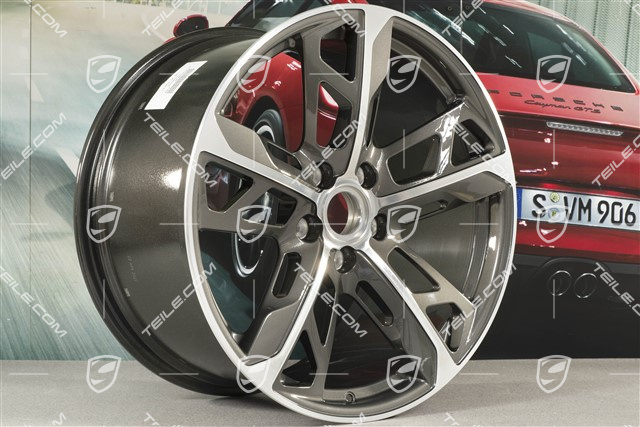 21" Wheel rim set Cross Turismo Design, 9,5J x 21 ET60 + 11,5J x 21 ET66, Titanium