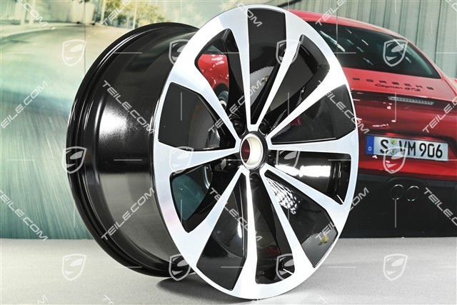 22" "Macan Style" Felge, 11J x 22 ET47, schwarz hochglanz