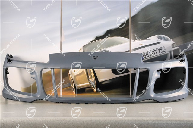 Front bumper, GTS / Porsche Design Edition 3, without PDC holes, rear view camera, with headlight washer system Front bumper, GTS / Porsche Design Edition 3, without PDC holes, rear view camera, with headlight washer system
