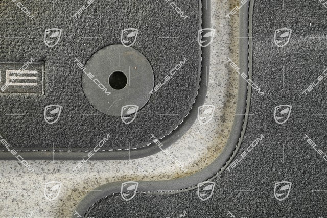 Fußmatten Satz, Velours, 4-teilig, Schiefergrau