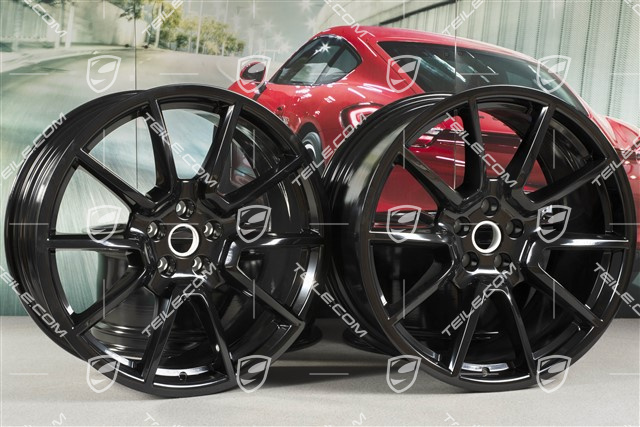 20-inch alloy wheel Macan SportDesign, 9J x 20 H2 ET 26 + 10J x 20 H2 ET19, black high gloss