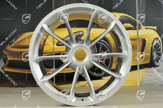 20" rims set GT3, 9J x 20 ET55 + 12J x 20 ET47, Brilliant silver