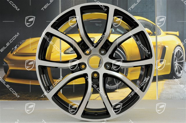 21-inch wheel rim set Cayenne Exclusive Design, 11J x 21 ET58 + 9,5J x 21 ET46, black high gloss