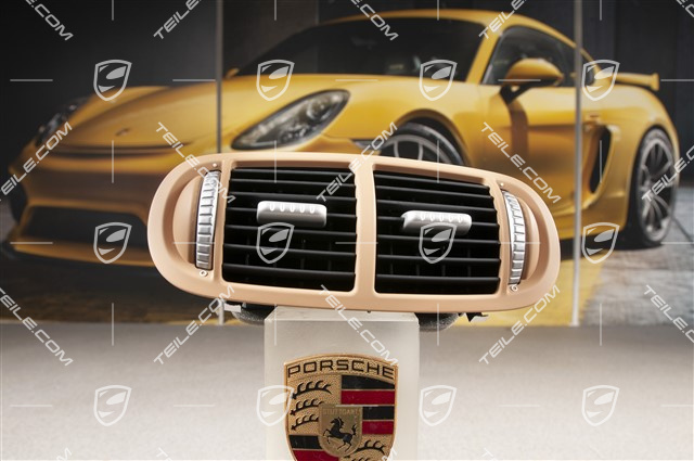 Centre console / tunnel rear defroster trim / nozzle, centre, lacquered in sand beige