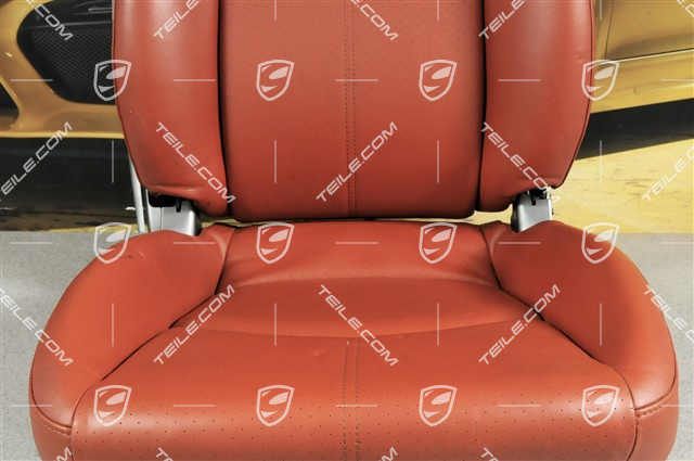 Sitz, el einstellbar, Lordosenstuetze, Leder, Terrakotta, beschädigt, R