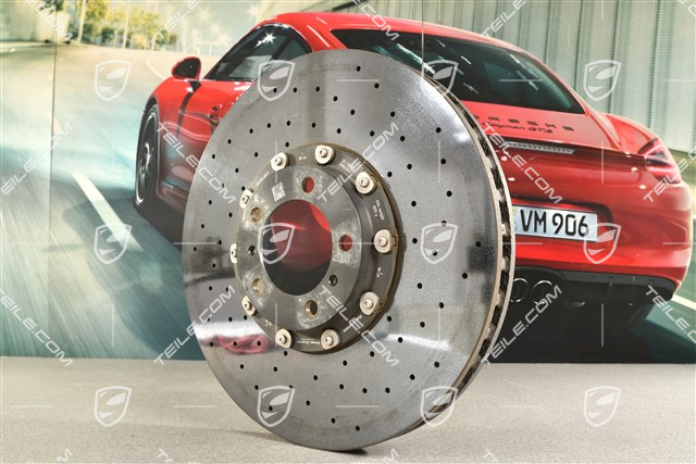 PCCB Keramik-Bremsscheibe, Taycan / Panamera, 20" / 420mm, leicht beschädigt am Innenrand (sehe Bilder), L