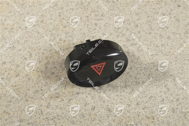 Hazard / warning light switch, Gloss black