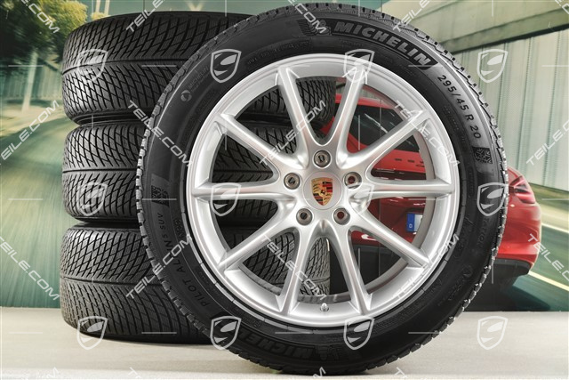 20-inch Cayenne COUPE Design winter wheel set, rims 9J x 20 ET50 + 10,5J x 20 ET55 + Michelin winter tyres 255/55 R20 + 295/45 R20, with TPMS